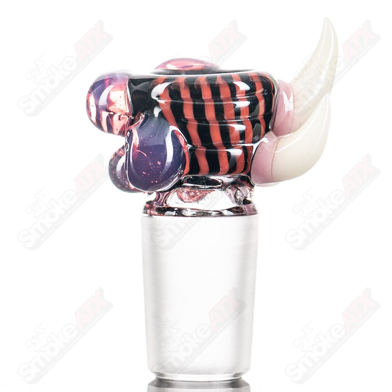 Heady Glass Salt Bowls featuring Royal Jelly red crayon lines and a sleek jet black slide.