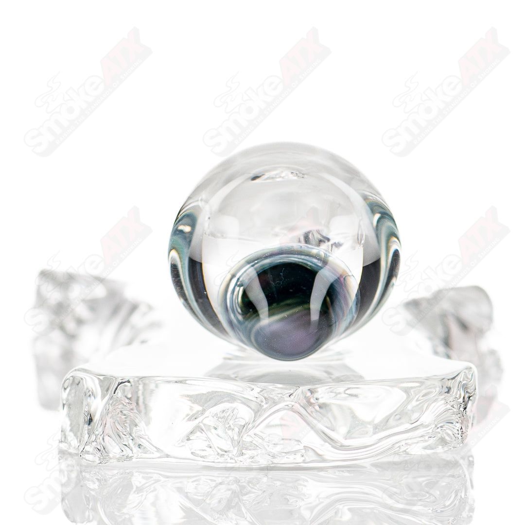 Opal eye cone top Indo Glass 710 Products, clear glass with opal eye design, showcasing intricate craftsmanship and smooth finish.