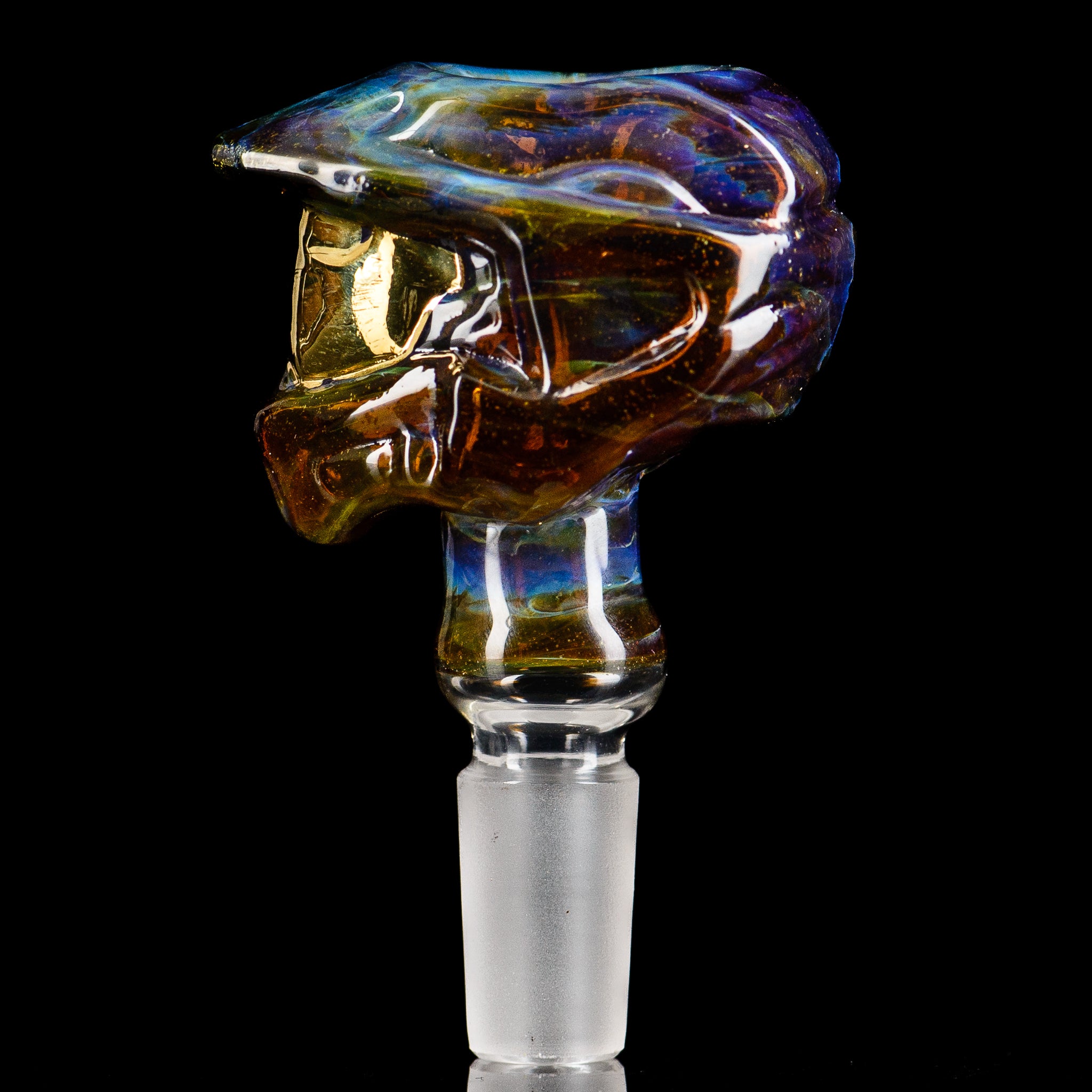 Smoke ATX Tony Kazy 14mm Halo Slide glass bowl with intricate design and clear glass construction.