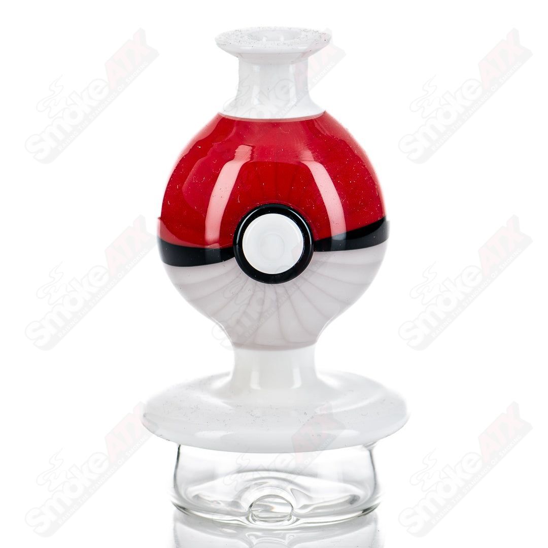 American Helix Poke Ball Puffco Peak Dry Top glass accessory, featuring a colorful poke ball design for Puffco Peak vaporizer.