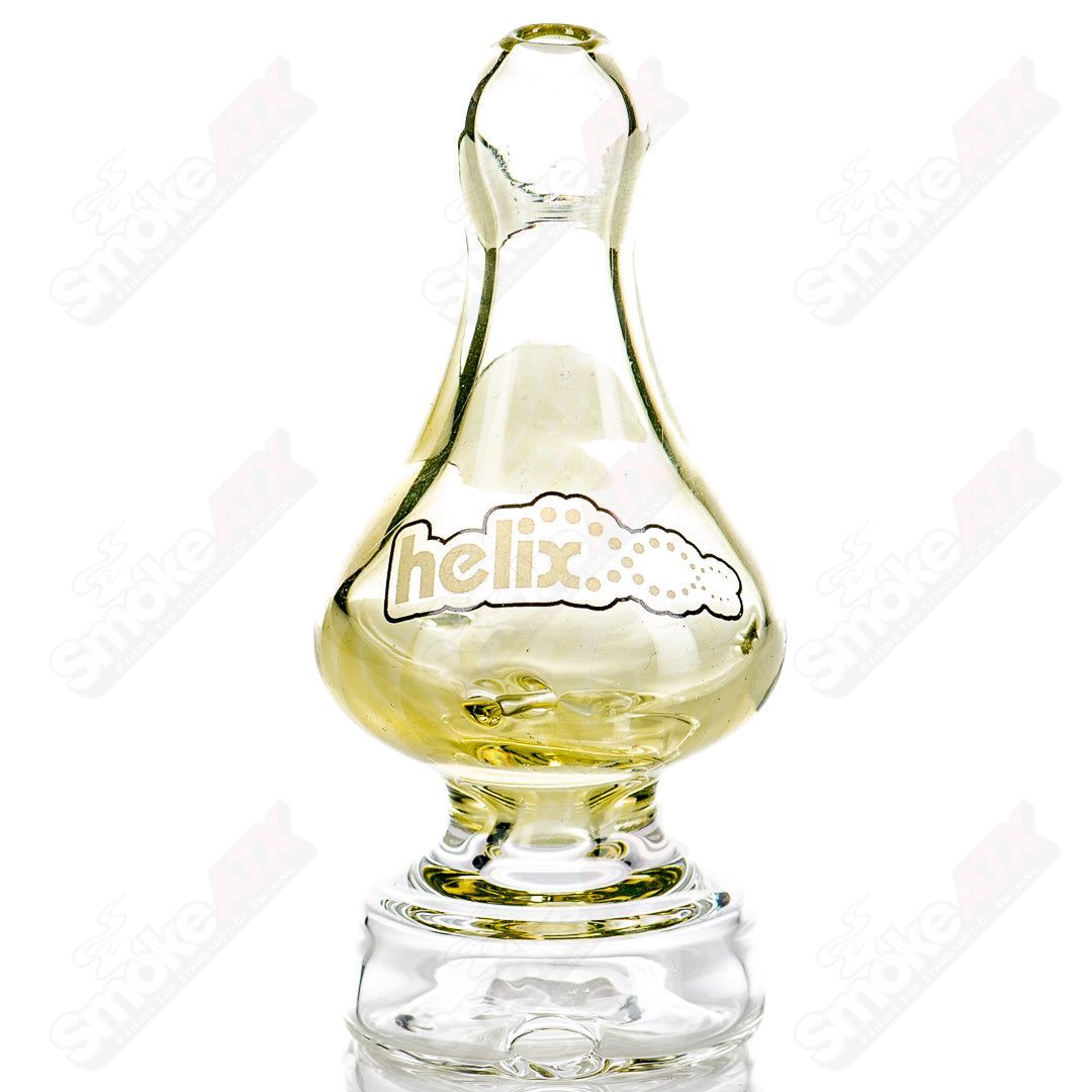 Glow Classic Puffco Peak Dry Top by American Helix, clear glass Puffco Peak accessory with a glowing finish.