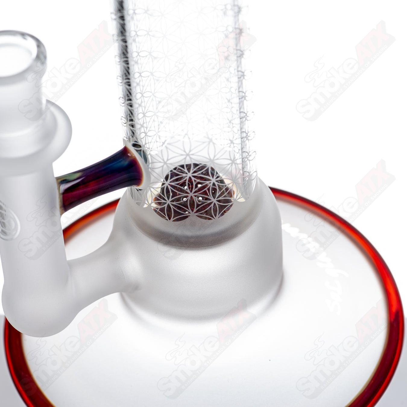 Sacred - G SOL - 45 Lace Sphere + DC Set (Amber Purple) SoL Glassworks - Smoke ATX