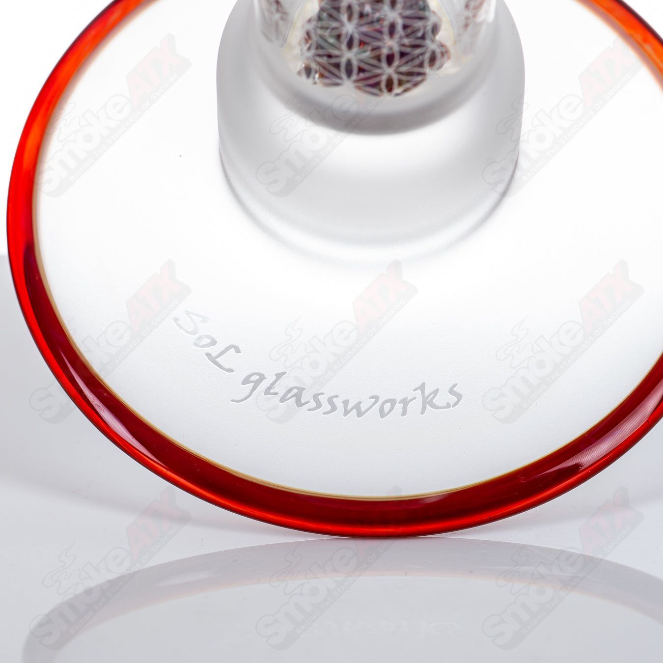 Sacred - G SOL - 45 Lace Sphere + DC Set (Amber Purple) SoL Glassworks - Smoke ATX