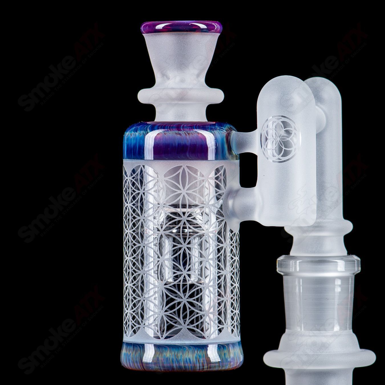Sacred - G SOL - 45 Lace Sphere + DC Set (Amber Purple) SoL Glassworks - Smoke ATX