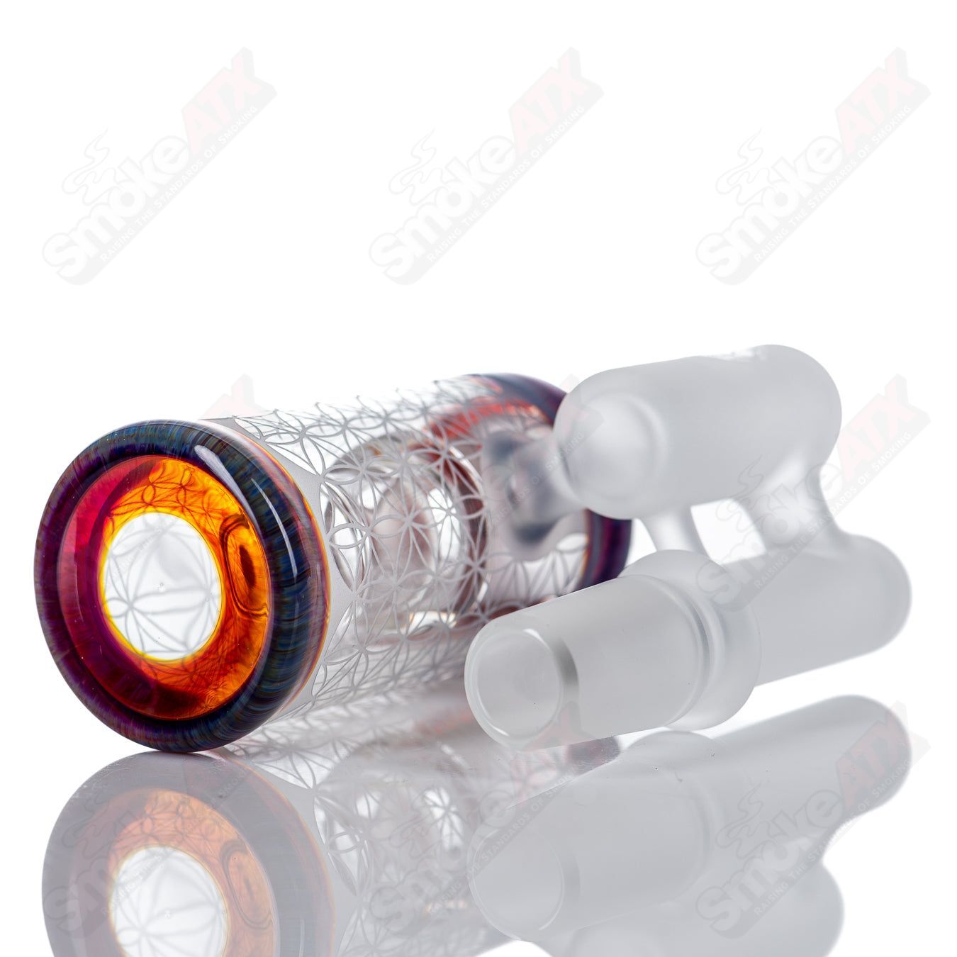 Sacred - G SOL - 45 Lace Sphere + DC Set (Amber Purple) SoL Glassworks - Smoke ATX