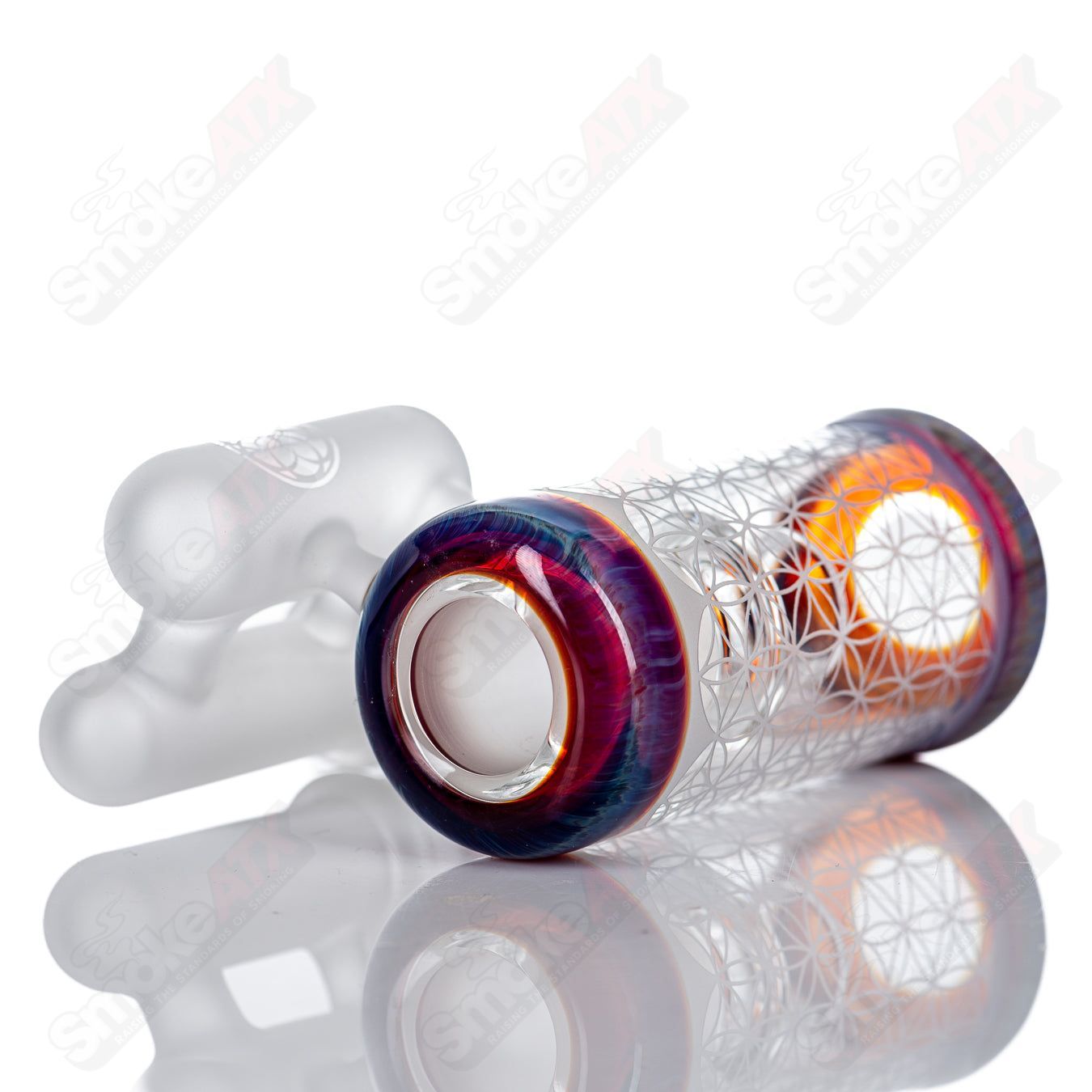 Sacred - G SOL - 45 Lace Sphere + DC Set (Amber Purple) SoL Glassworks - Smoke ATX