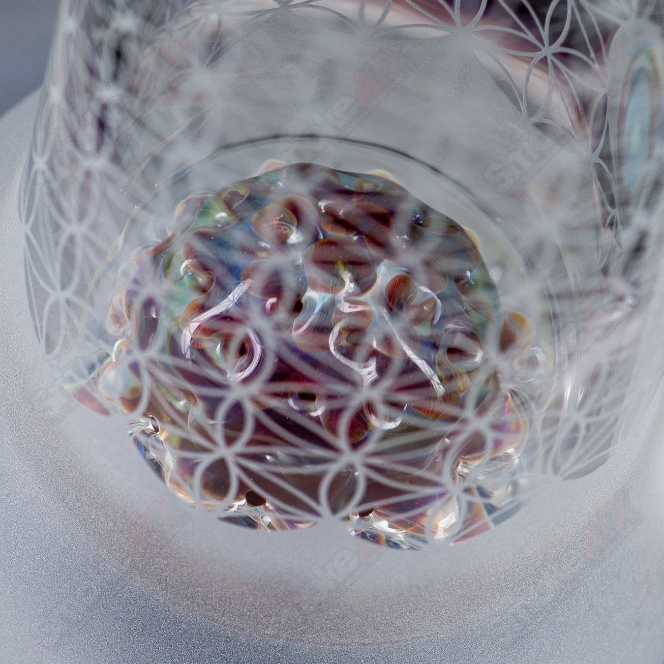 Sacred - G SOL - 45 Lace Sphere + DC Set (Amber Purple) SoL Glassworks - Smoke ATX