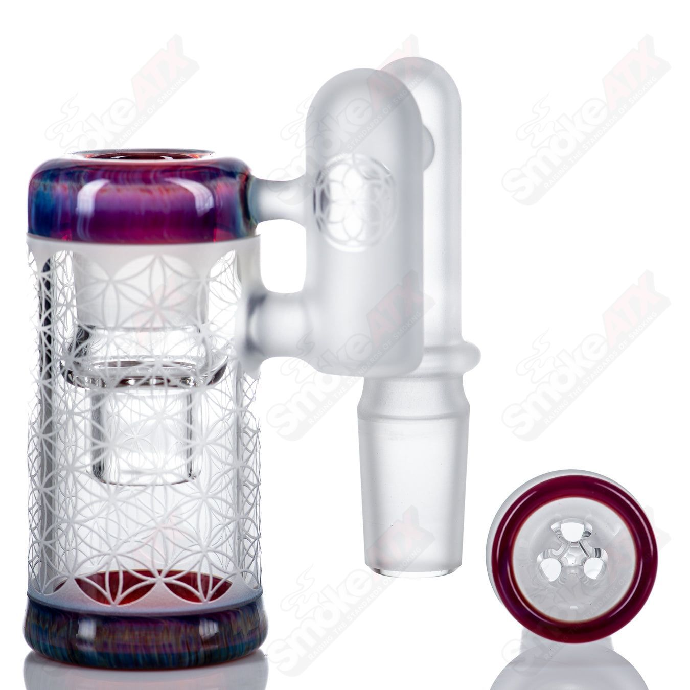 Sacred - G SOL - 45 Lace Sphere + DC Set (Amber Purple) SoL Glassworks - Smoke ATX