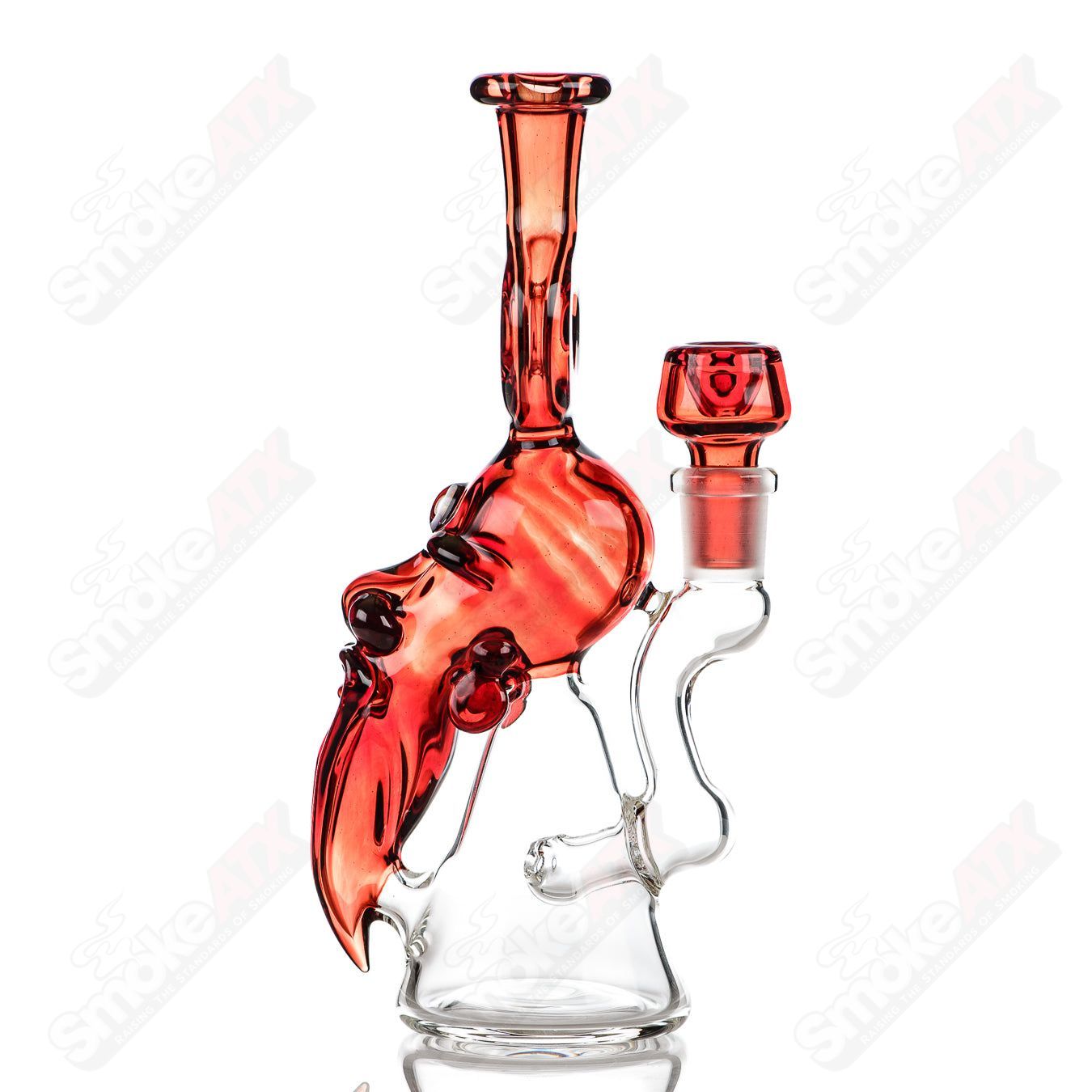 Nelson Glass "Samurai at Peace" heady concentrate rig featuring a detailed samurai warrior design in vibrant glass colors.