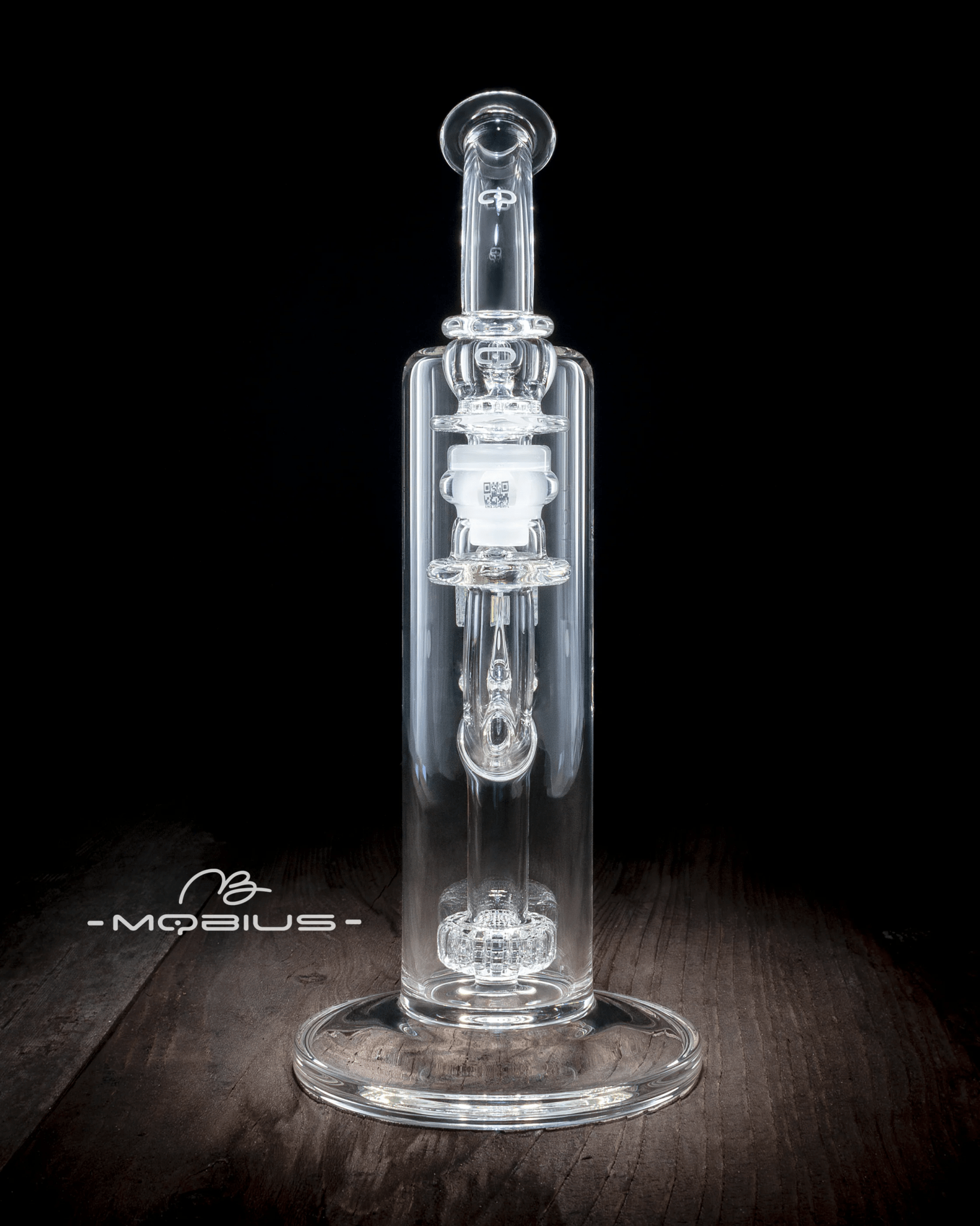 Clear Mobius Scope Matrix V2 2025 glass straight tube for smoking, showcasing its sleek design and straight tube construction.