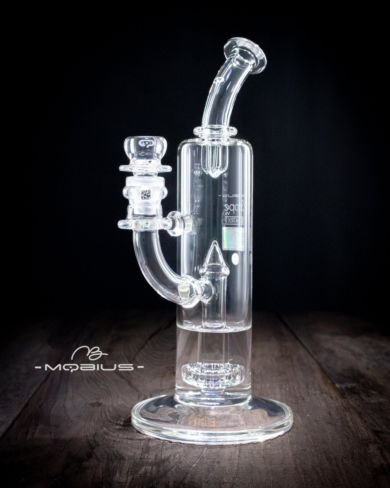 Clear Mobius Scope Matrix V2 2025 glass straight tube for smoking, featuring a sleek design and high-quality craftsmanship.
