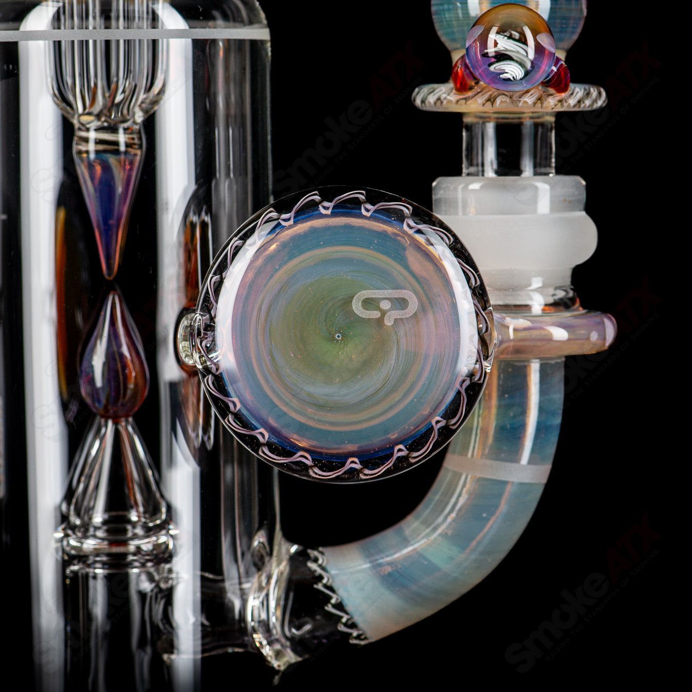 Mobius Scope Matrix V2 Hybrid WKD 2025 glass straight tubes for smoking, featuring clear glass design and detailed craftsmanship.