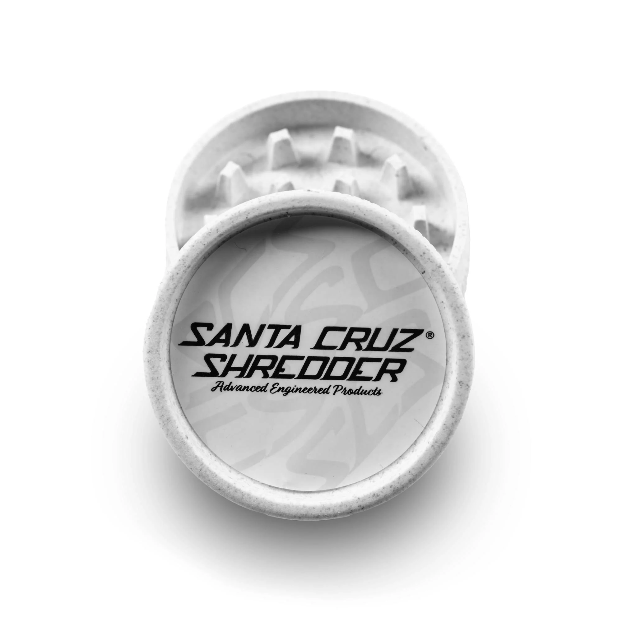 Santa Cruz Shredder SCS Hemp 2-Piece Grinder, durable metal grinder for herbs with a sleek hemp design.