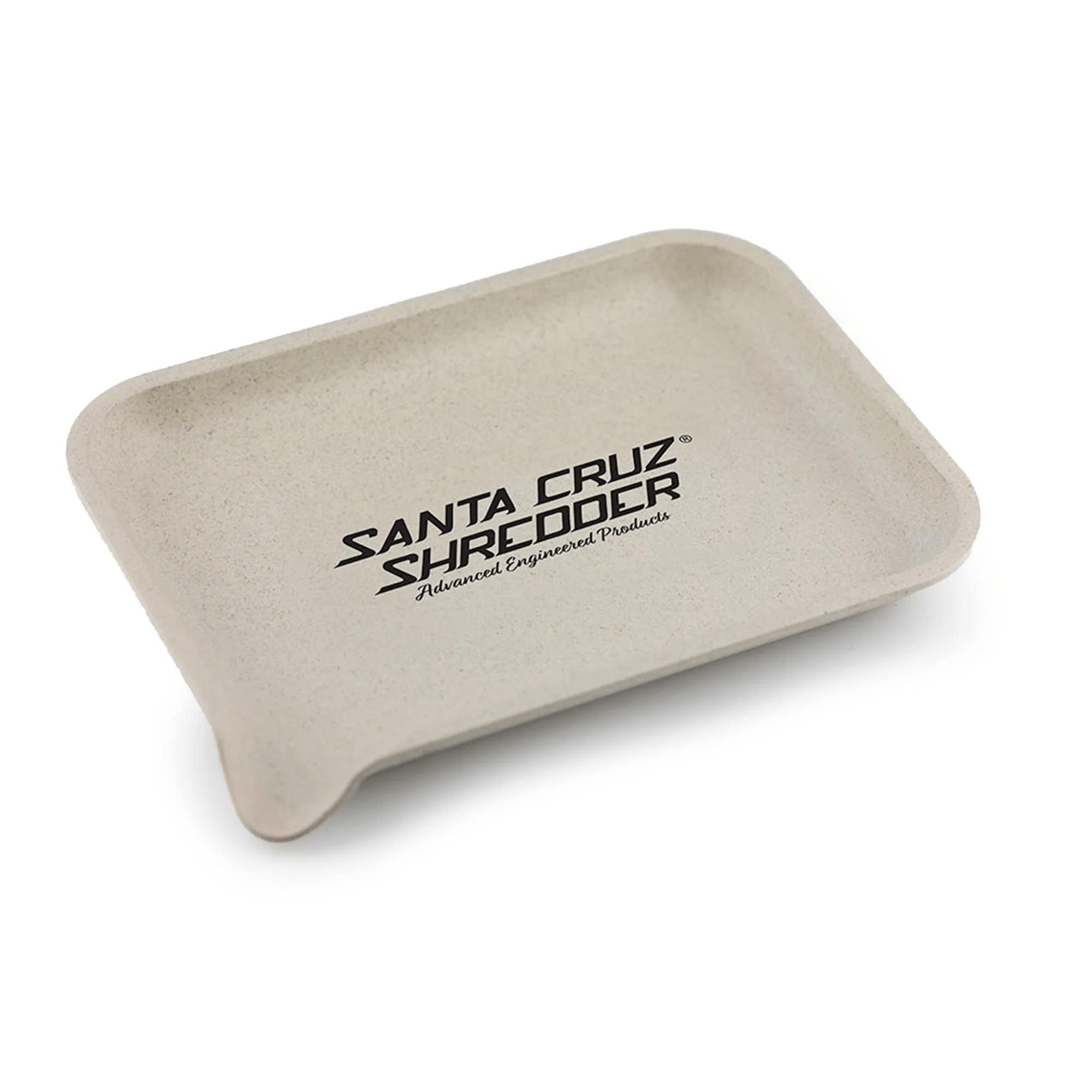 Santa Cruz Shredder SCS small hemp rolling tray with grinder design, featuring a durable hemp surface for rolling cannabis.