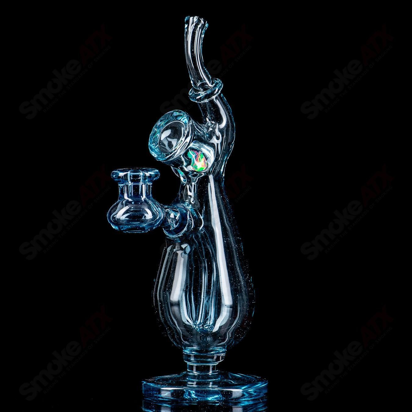 Sherlock Bottle Set by JMass, a heady glass concentrate rig with intricate design and clear glass construction.