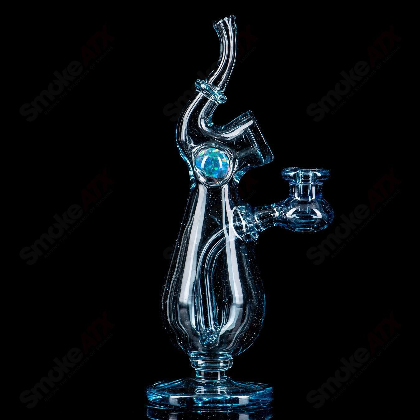 Sherlock Bottle Set by JMass, a heady glass concentrate rig with a sleek design and intricate glasswork.