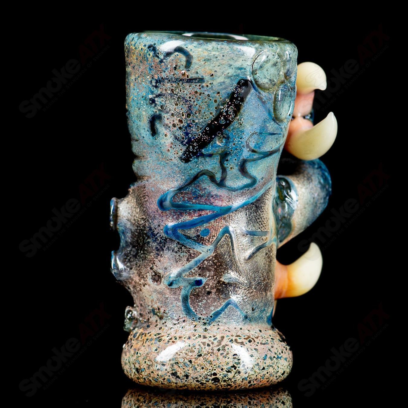 Salt Glass signed 2013 shot glass, a clear heady glass cup with signature details, perfect for collectors.