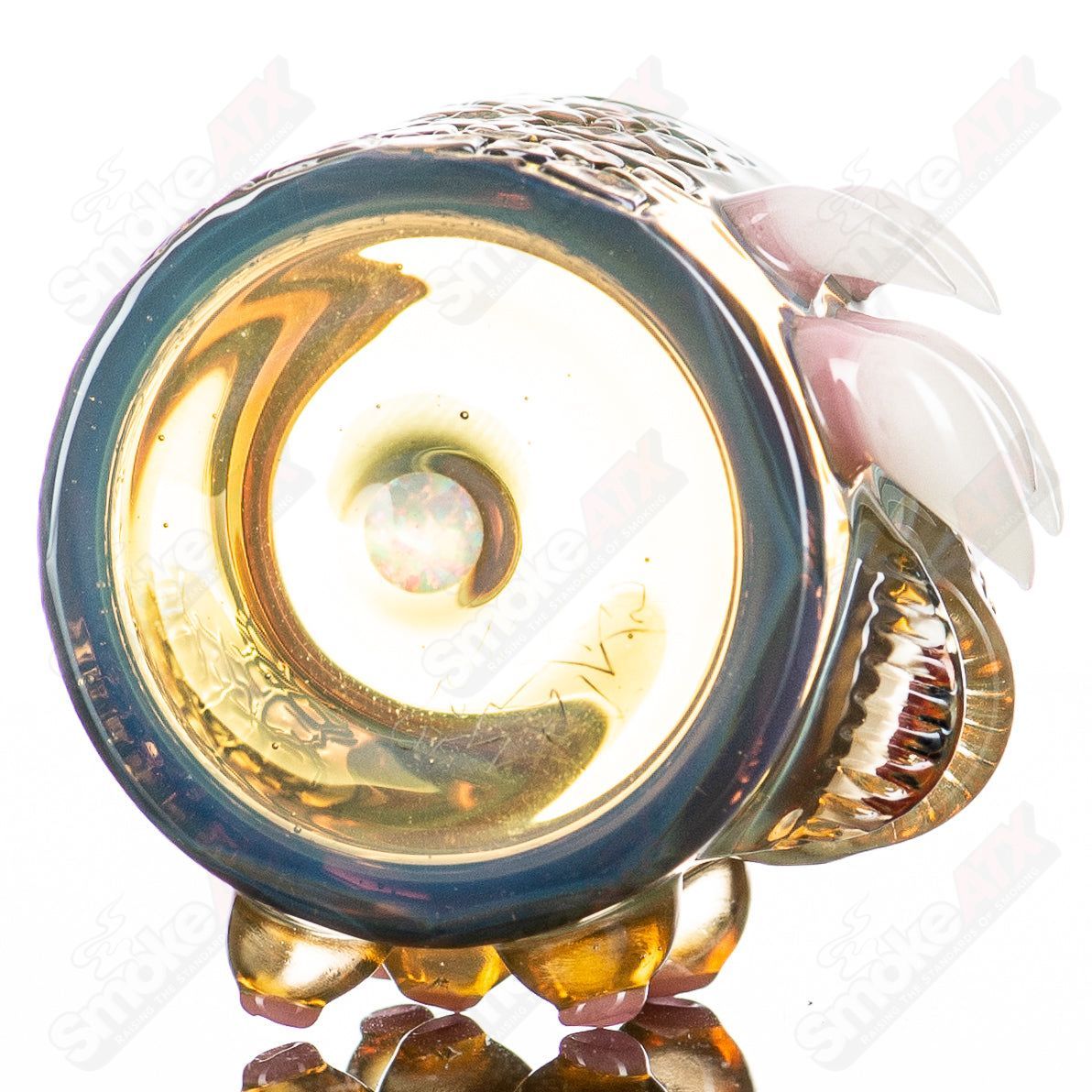 Silver Amber serum CFL glass baller jar with lid by Baller Jar X Salt, showcasing a sleek, modern container for cosmetics or storage.