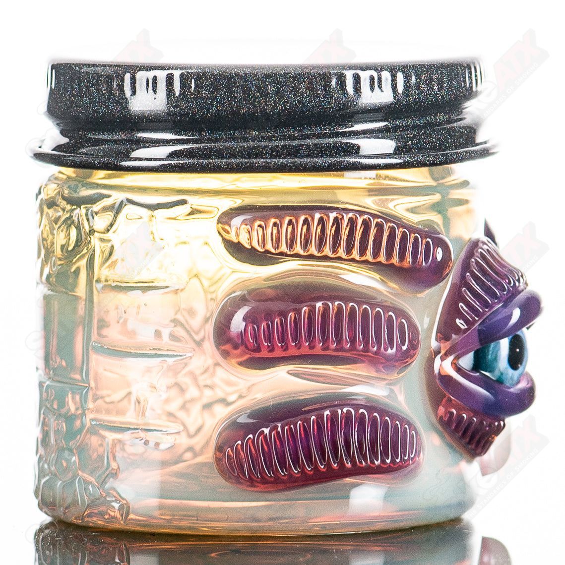 Silver Cloud Royal Jelly glass jar by Baller Jar X Salt, featuring a sleek silver cloud design for storing royal jelly or salt.