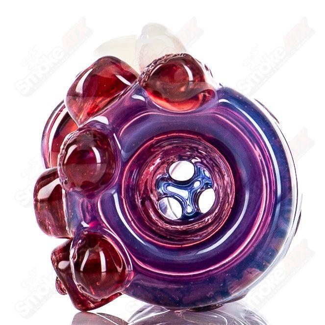 Salt Glass slide by Nobody Glass x SALT, a clear heady glass bowl with intricate design, perfect for use with water pipes.