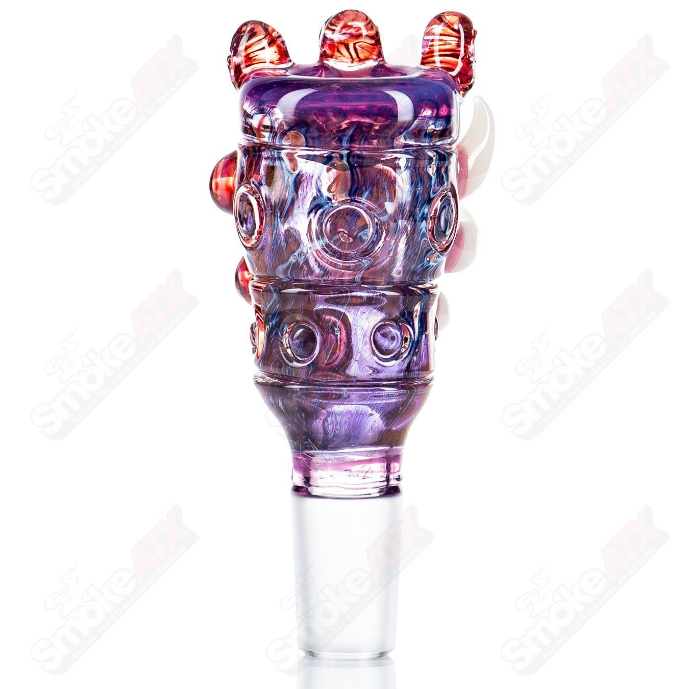 Colorful Salt Glass slide by Nobody Glass x SALT, designed for heady glass bowls, with intricate glasswork and vibrant details.