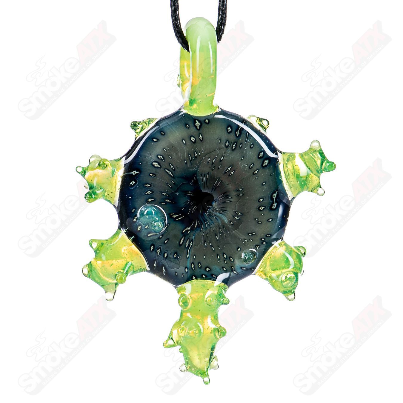 Slime In Space Pendant (Signed II'13 9/10) by Gemini Glass - Smoke ATX