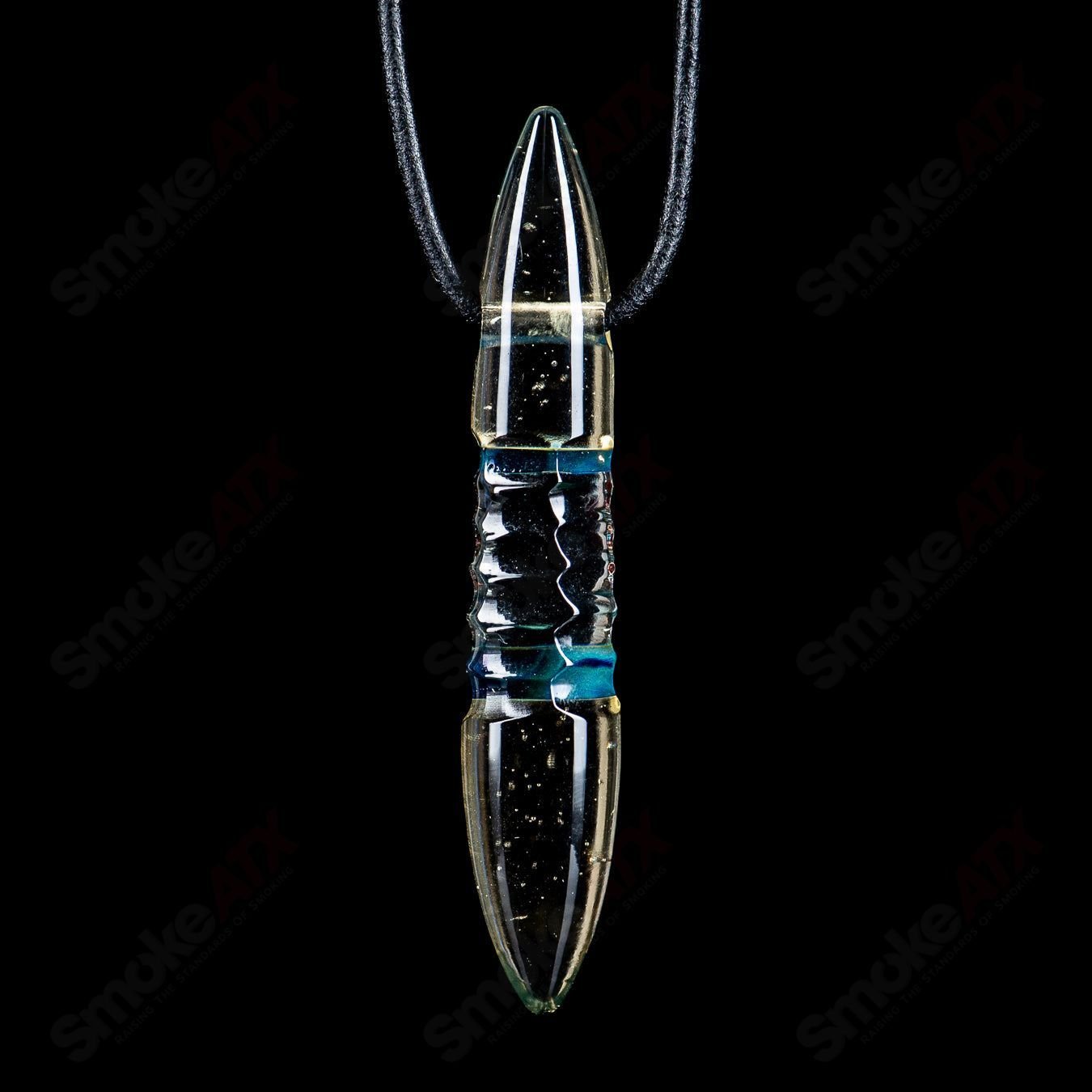 Small CFL Bullet Pendant (205) by Carver B Glass - Smoke ATX