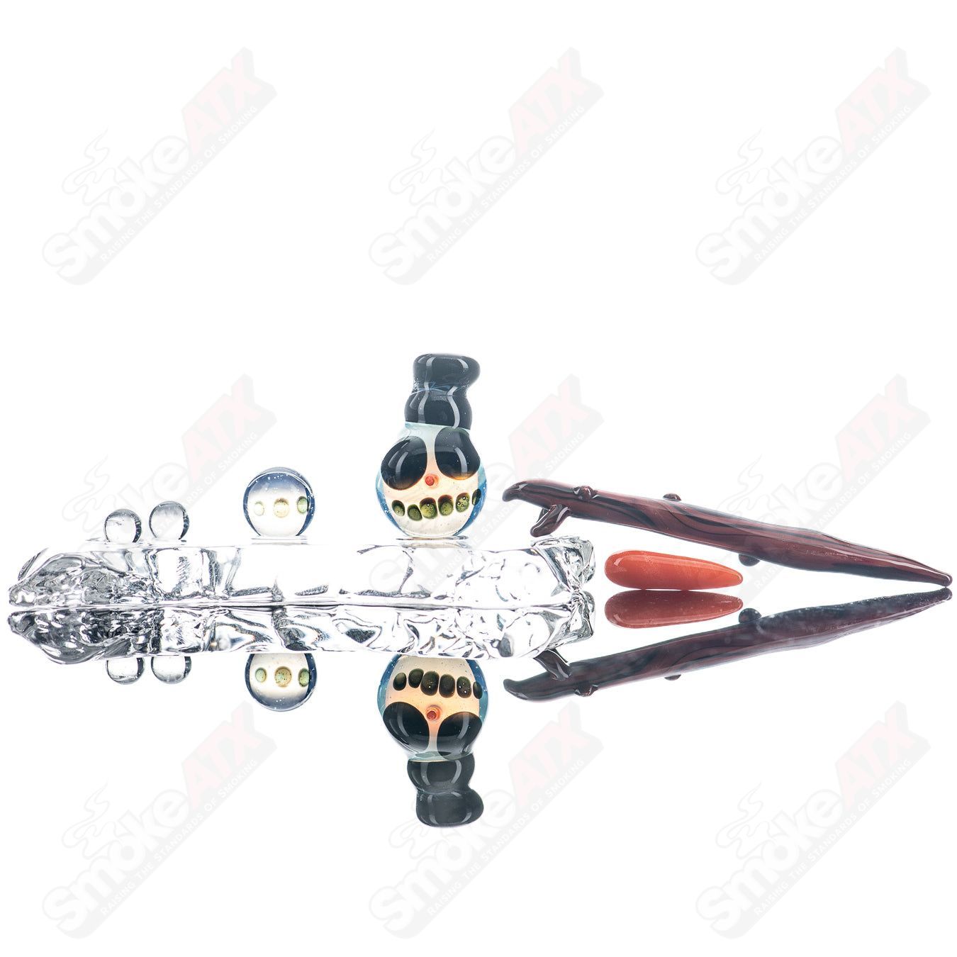 Snowman Slurper Set Indo Glass - Smoke ATX