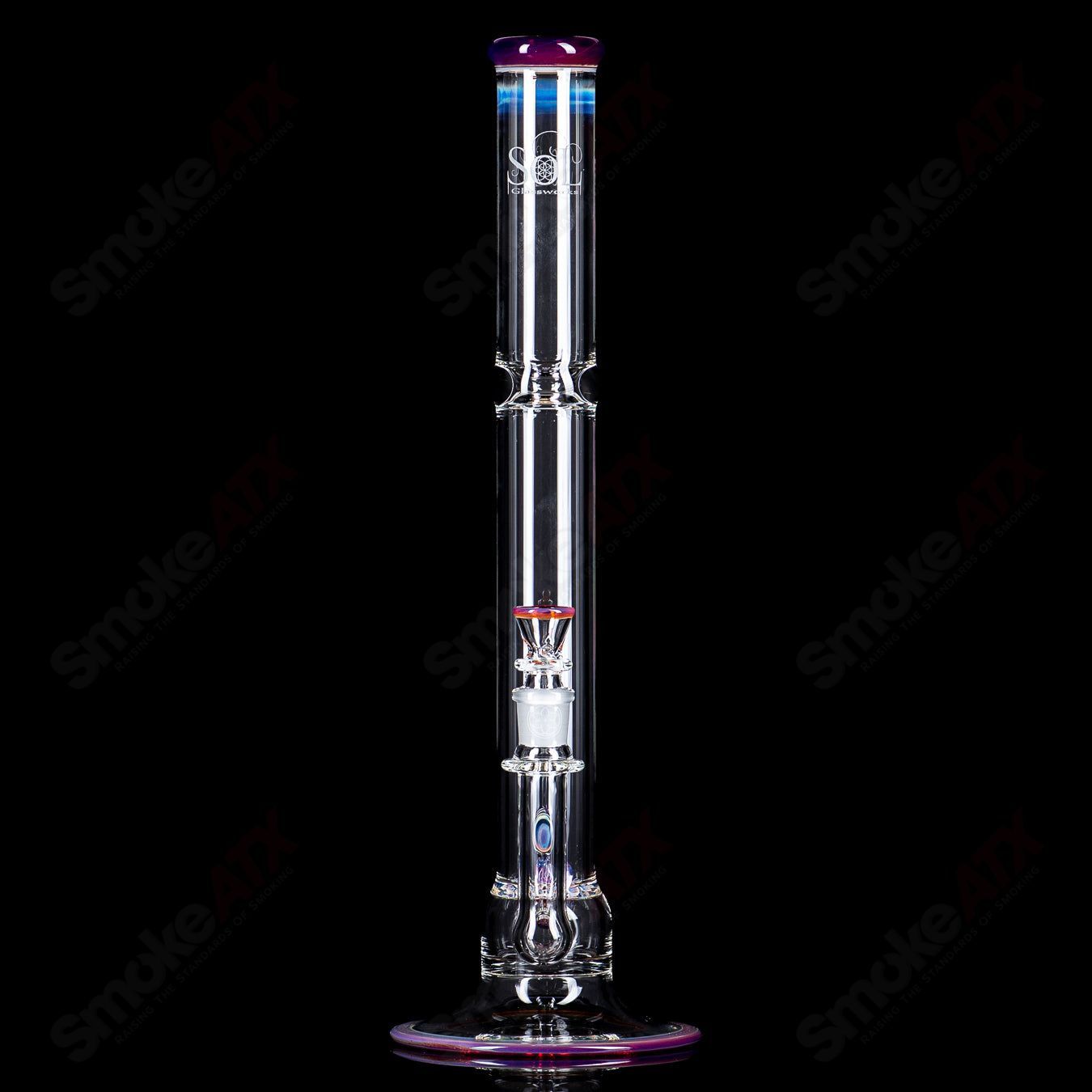 SOL - 45 Lace Sphere (Amber Purple) SoL Glassworks - Smoke ATX