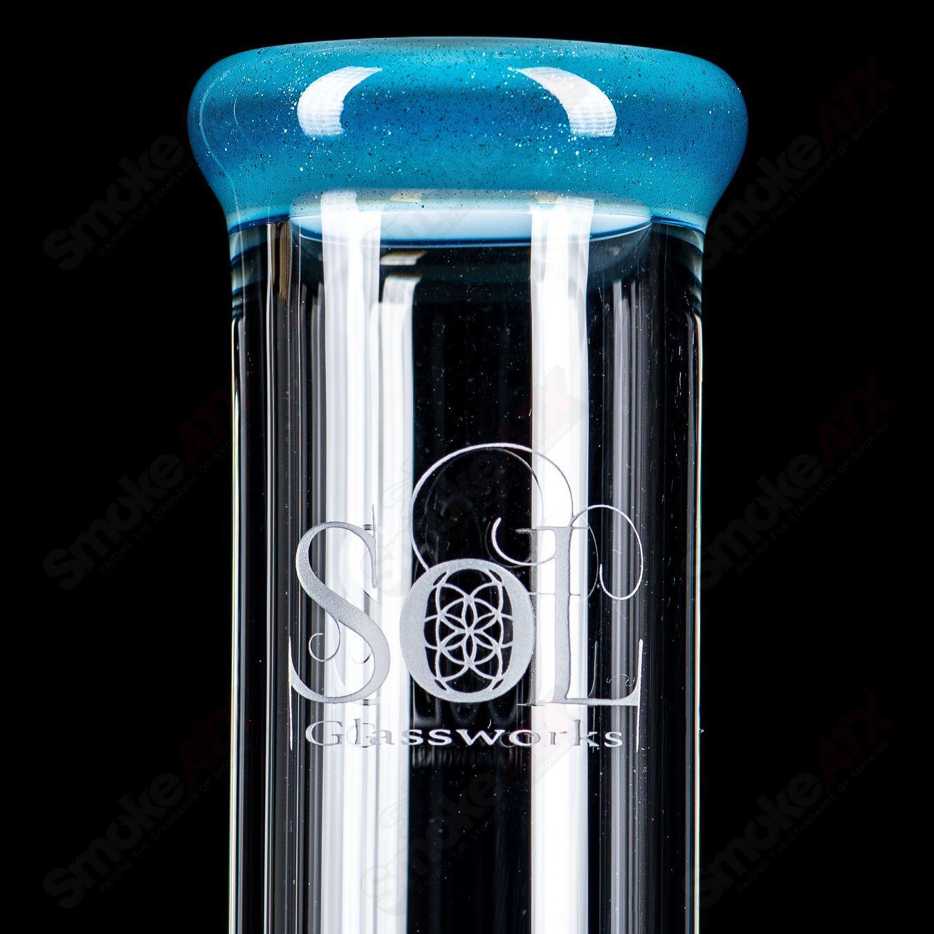 SOL - 45 Lace Sphere + DC Set (Blue Stardust Over Ghost) SoL Glassworks - Smoke ATX