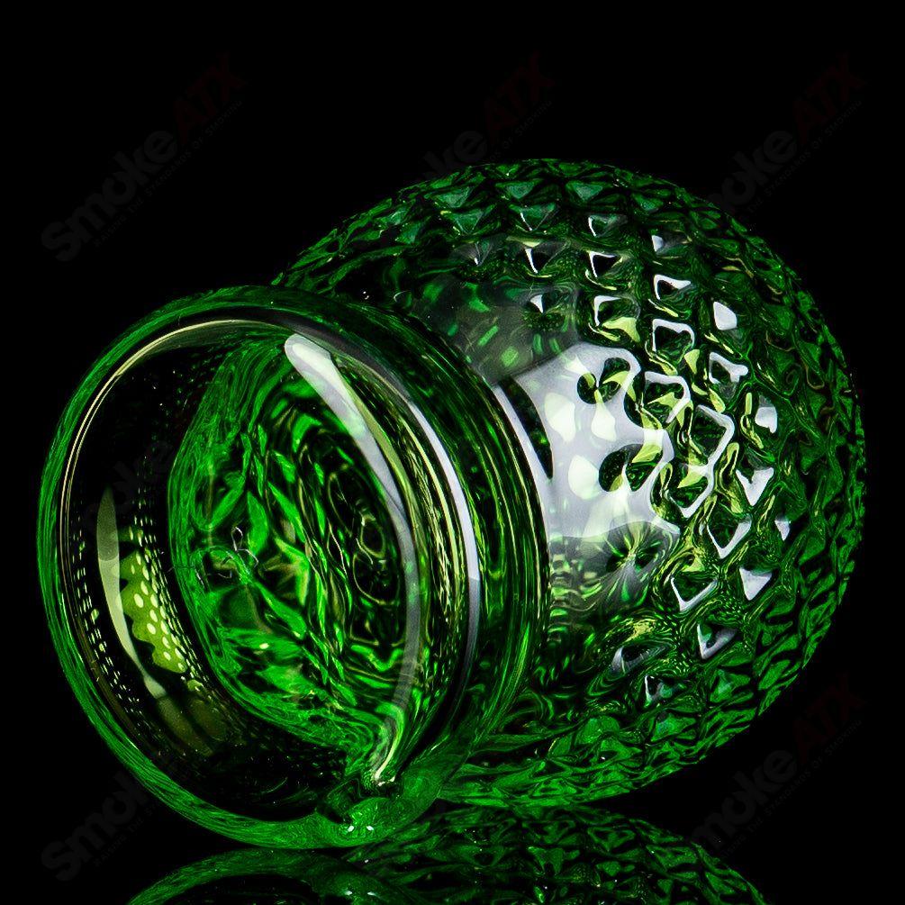James Lang Sphere Lime Juice Diamond Tech Dry Puffco Top made of glass, designed for Puffco vaporizer devices.