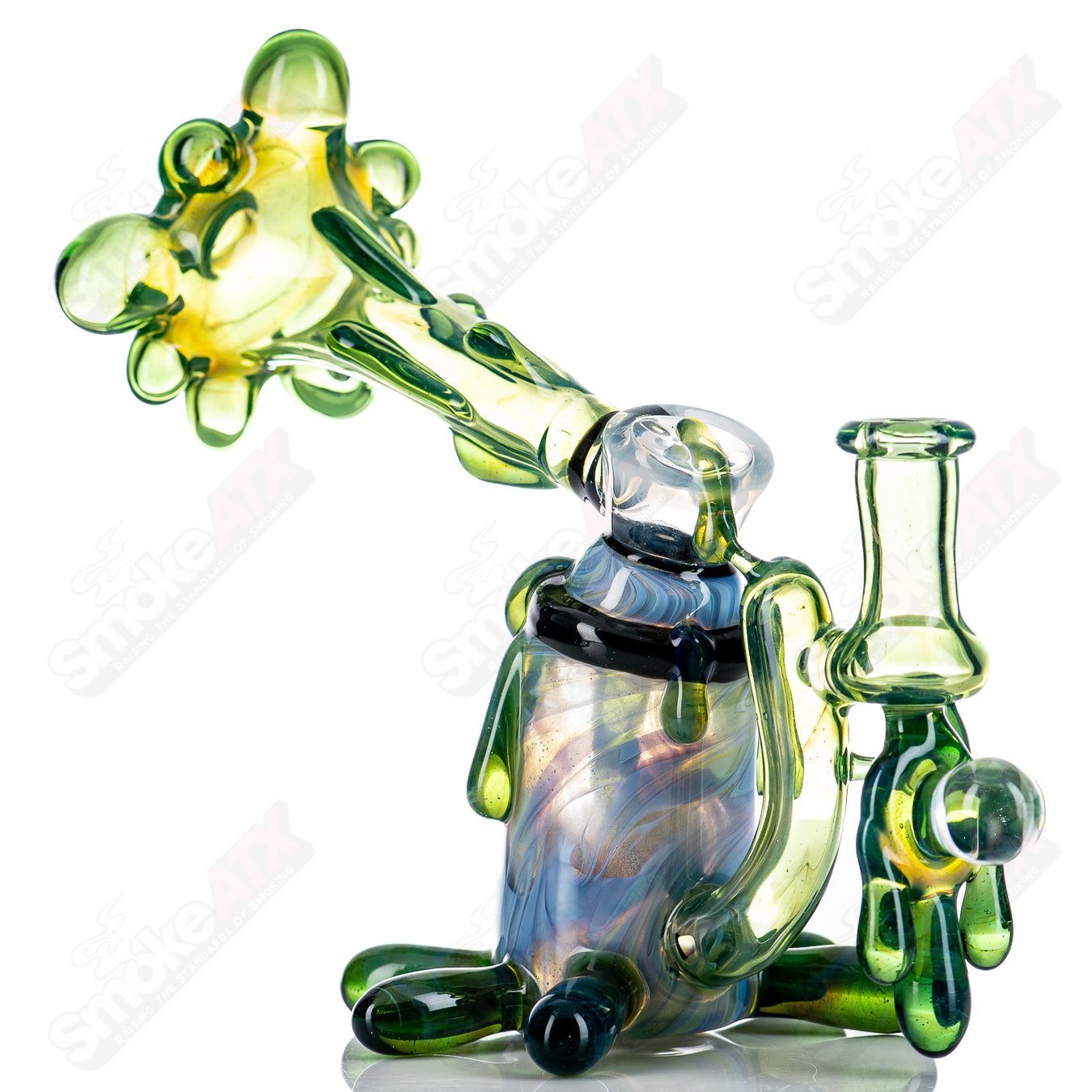King Leo Spray Paint Can Rig made of heady glass, designed for concentrate use, featuring a spray paint can aesthetic.