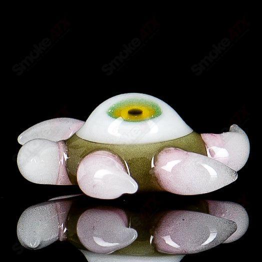 Heady glass Starefish Spanish Olive Salt pipe with intricate glass design and vibrant colors.
