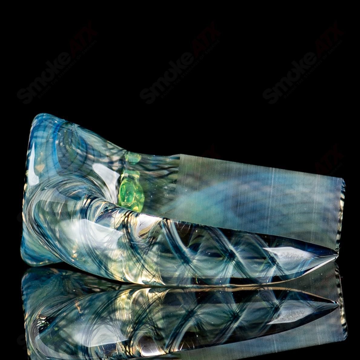 Colorful Stephen C. Fully Worked Slide Sovereignty Heady Glass bowl with intricate designs and vibrant artwork, 2024 edition.