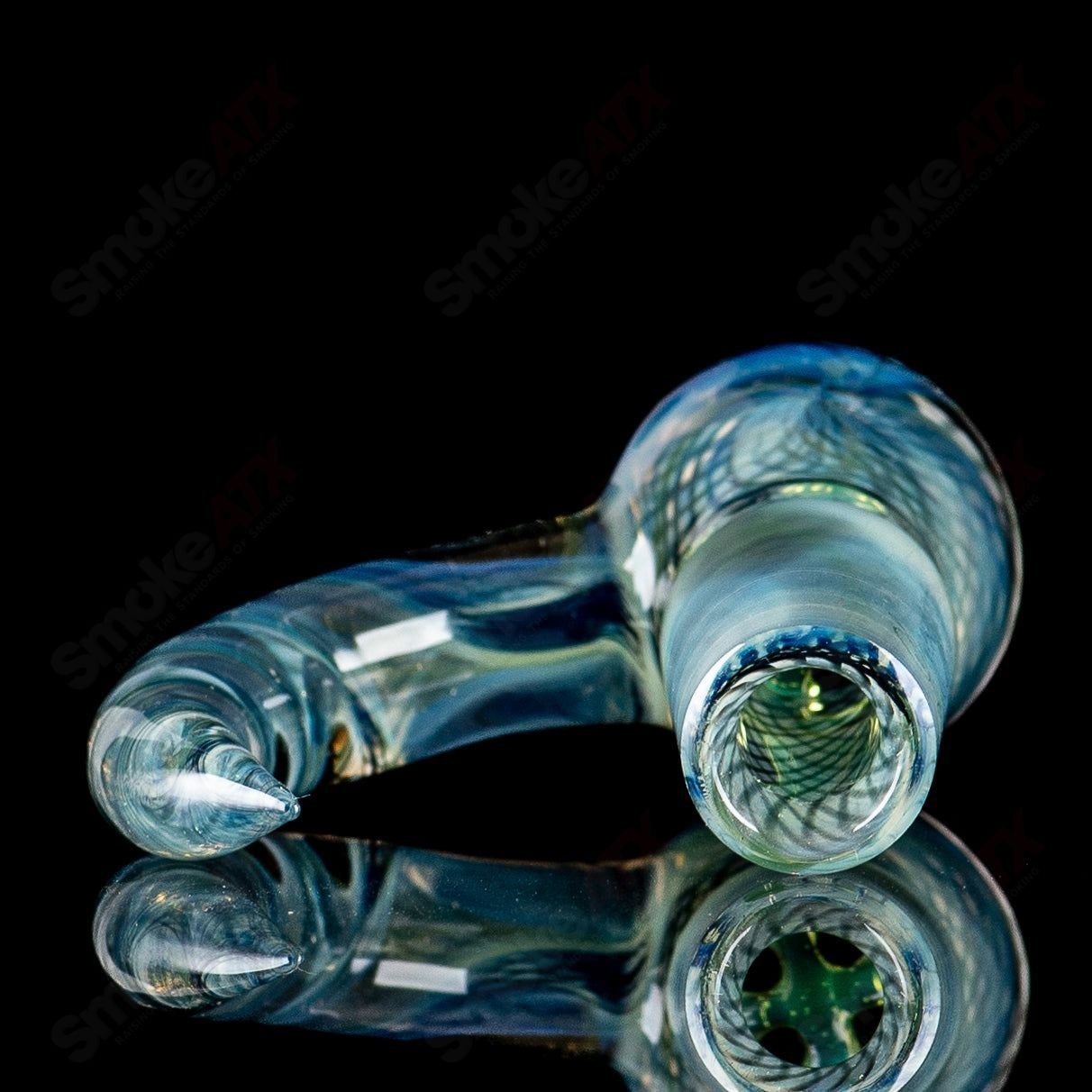 Colorful Fully Worked Slide Sovereignty Glass bowl with intricate designs, part of the 2024 Stephen C. Fully Worked Slide collection.