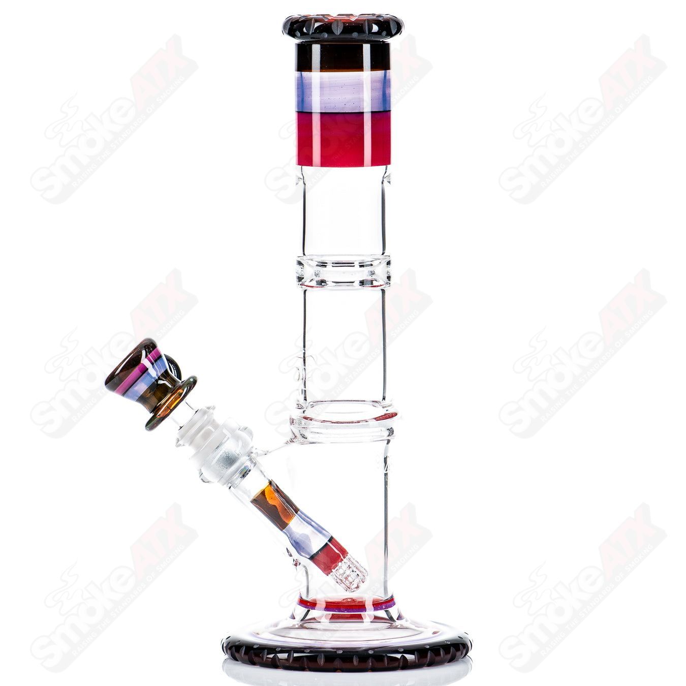Mobius STR8 45 Circle Solo waterpipe made of glass, featuring a unique circular design and intricate craftsmanship.