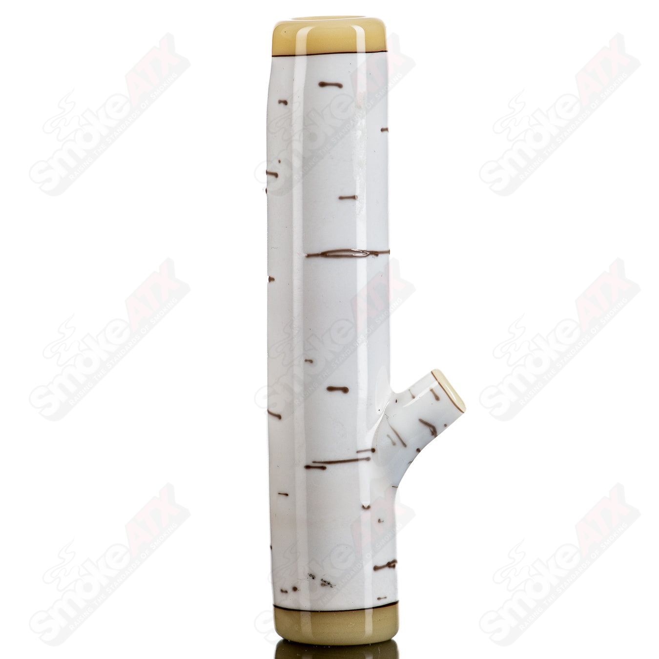 Stubby Birch Chillum Foster Glass - Smoke ATX