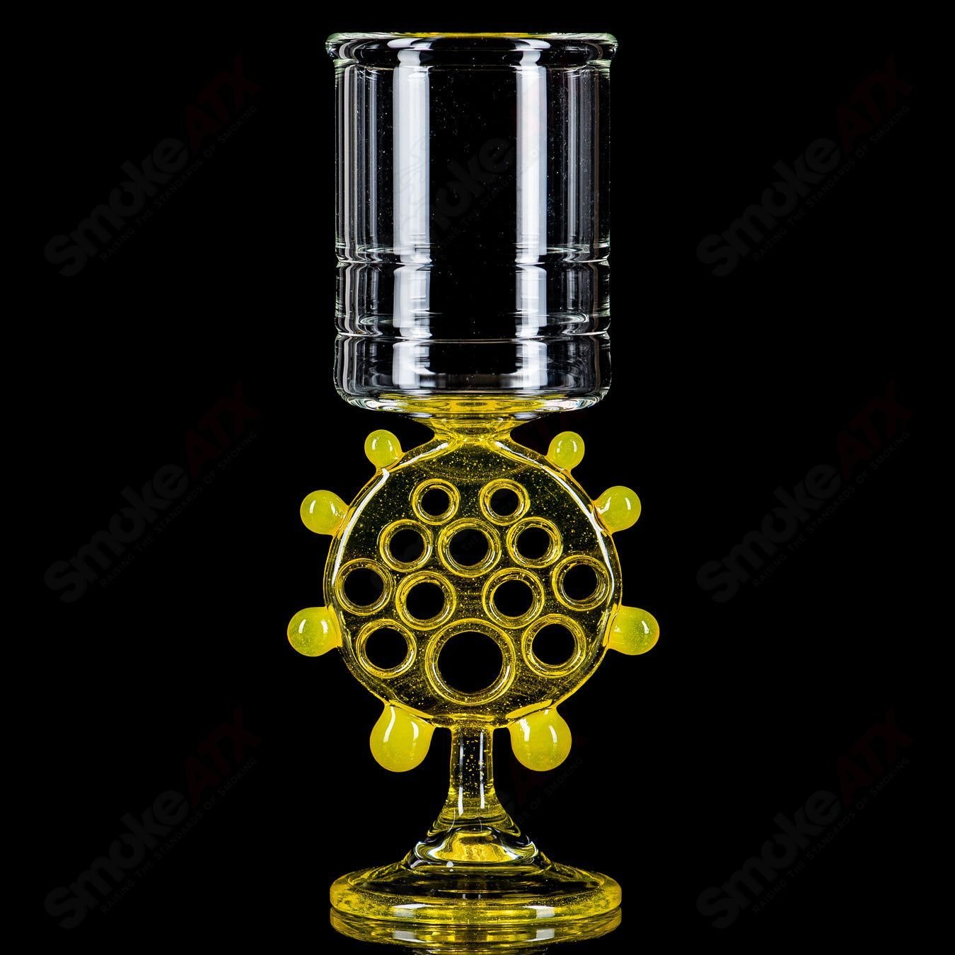 Swiss Perc - Nate Dizzle X Ben Belgrad - (UV) Footed Wine Goblet (Signed 1 - 2016) - Smoke ATX