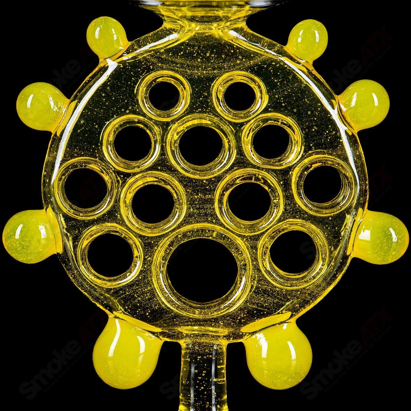 Swiss Perc - Nate Dizzle X Ben Belgrad - (UV) Footed Wine Goblet (Signed 1 - 2016) - Smoke ATX