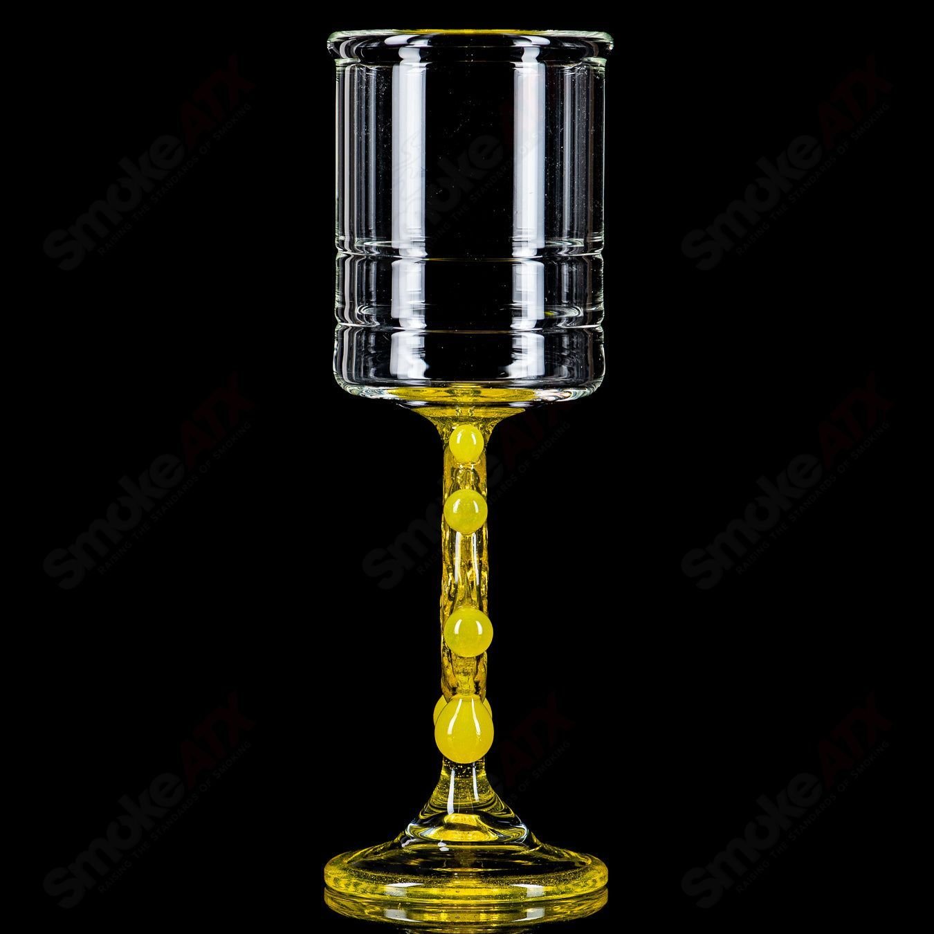 Swiss Perc - Nate Dizzle X Ben Belgrad - (UV) Footed Wine Goblet (Signed 1 - 2016) - Smoke ATX