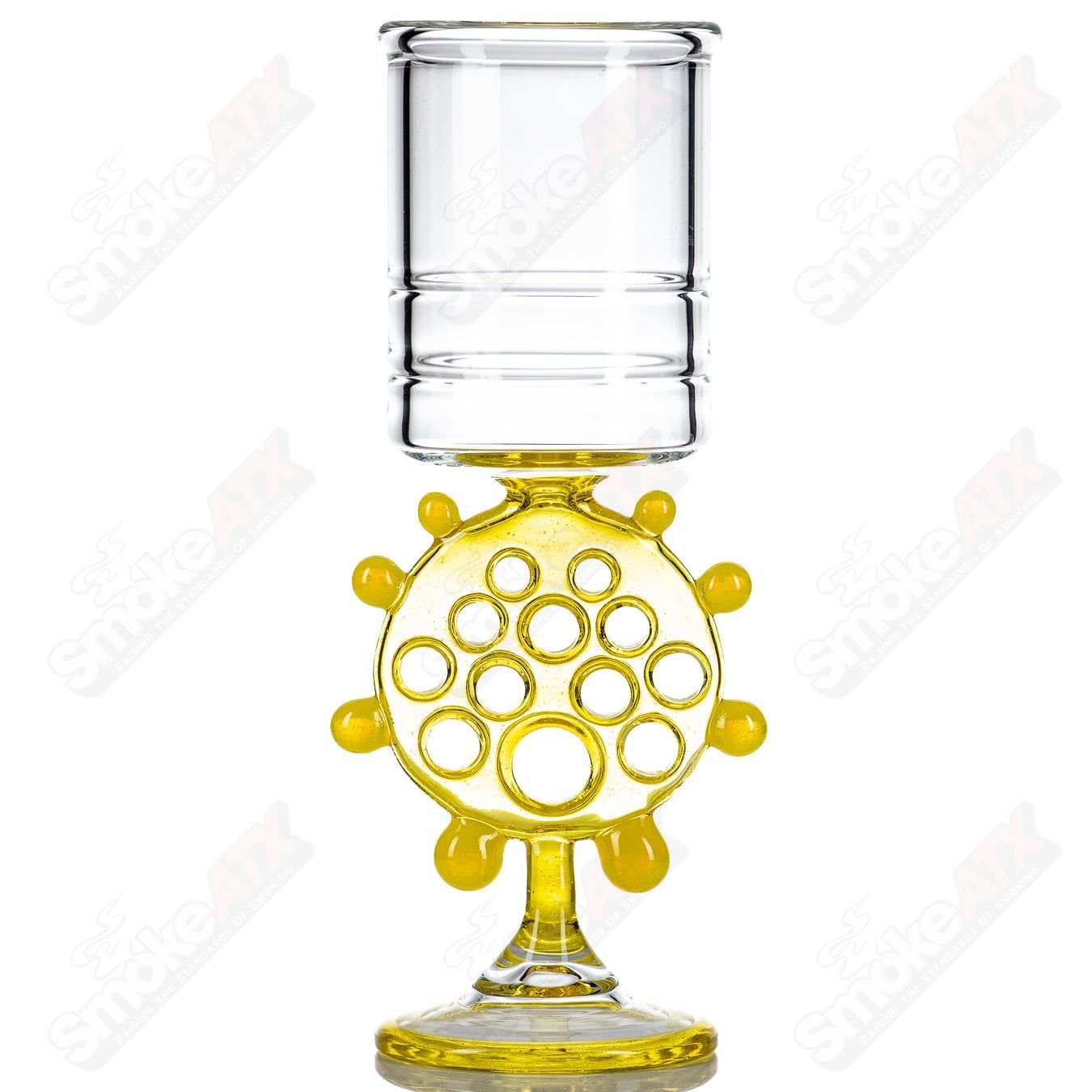 Swiss Perc - Nate Dizzle X Ben Belgrad - (UV) Footed Wine Goblet (Signed 1 - 2016) - Smoke ATX