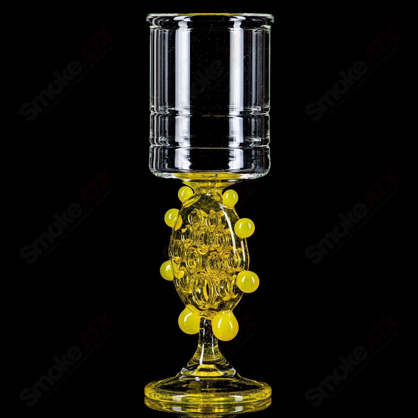 Swiss Perc - Nate Dizzle X Ben Belgrad - (UV) Footed Wine Goblet (Signed 1 - 2016) - Smoke ATX