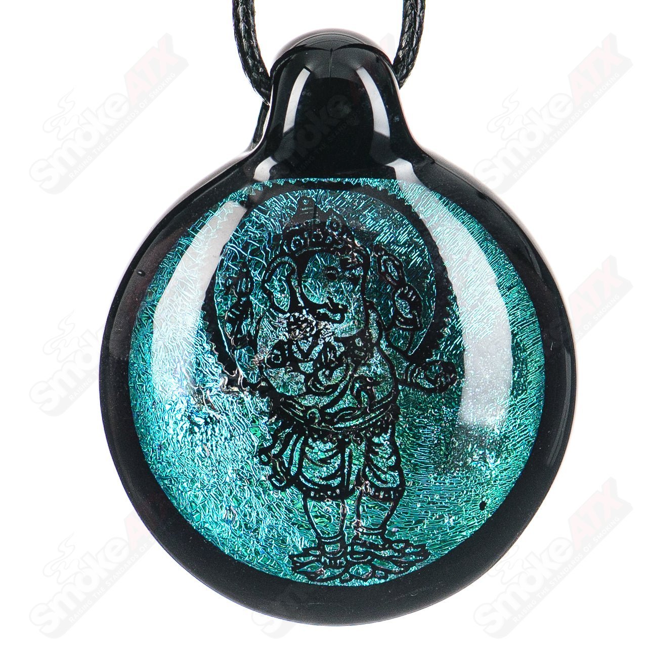 1.5in Dichroic Pendant Turtle Time Glass