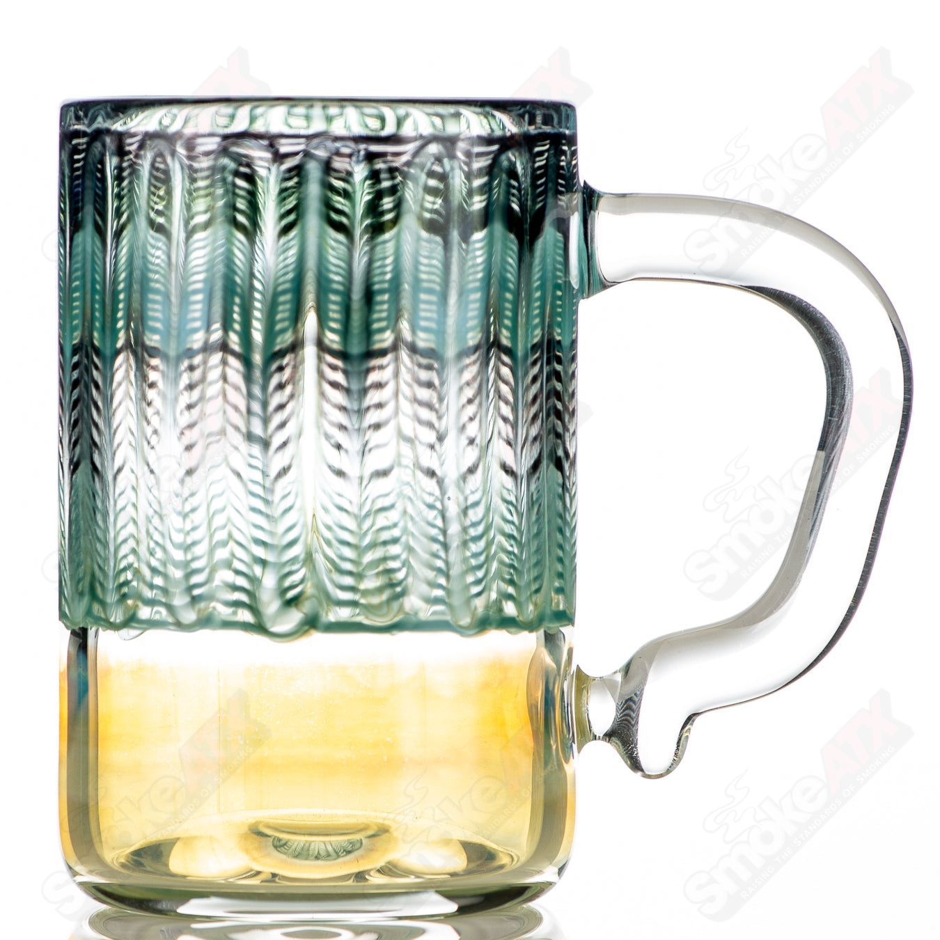 Teal/Black Wrap N Rake Mug by Ed Wolfe Glass - Smoke ATX