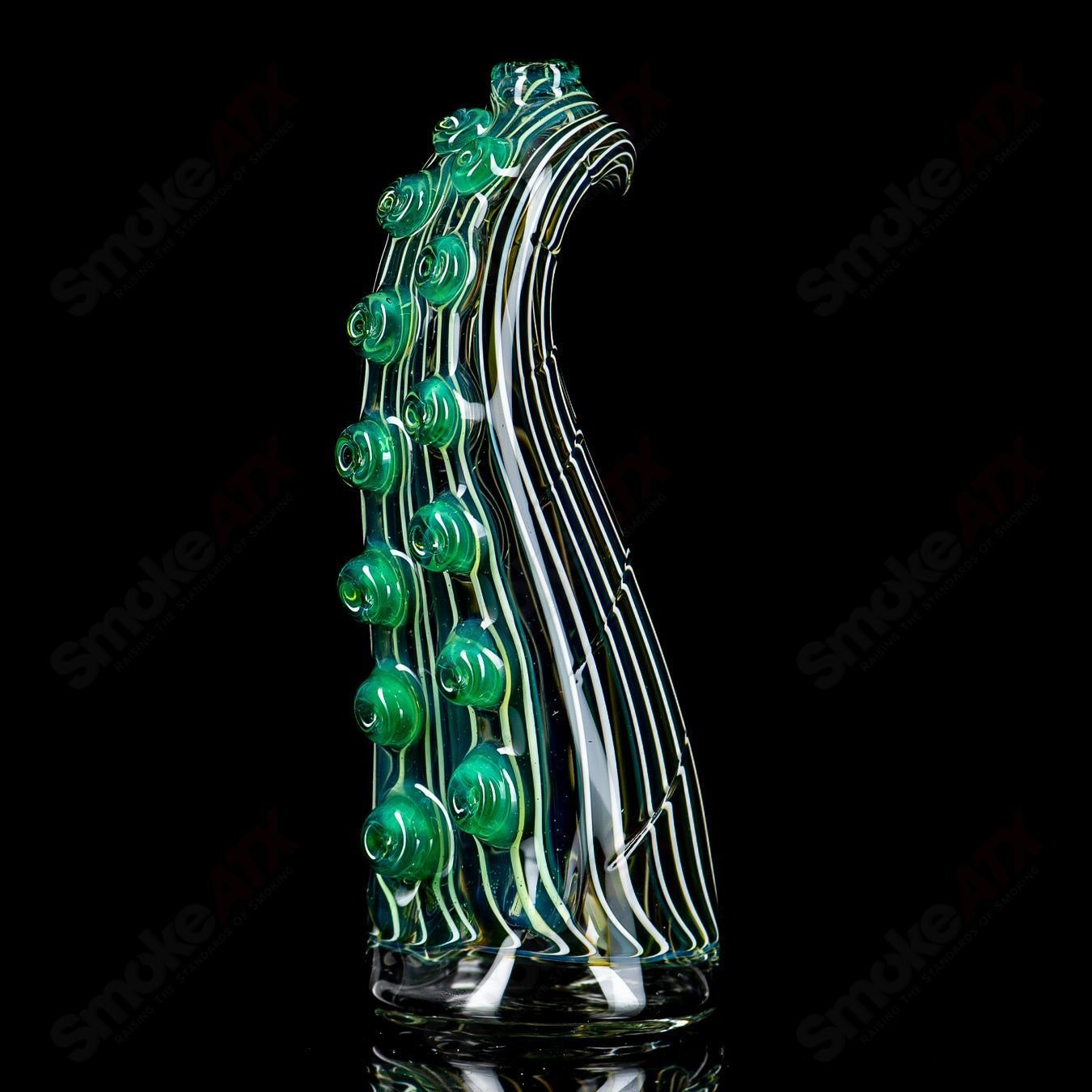 Burtoni Glass Tentacle Puffco Dry Top, glass accessory with detailed tentacle design for Puffco vaporizer.