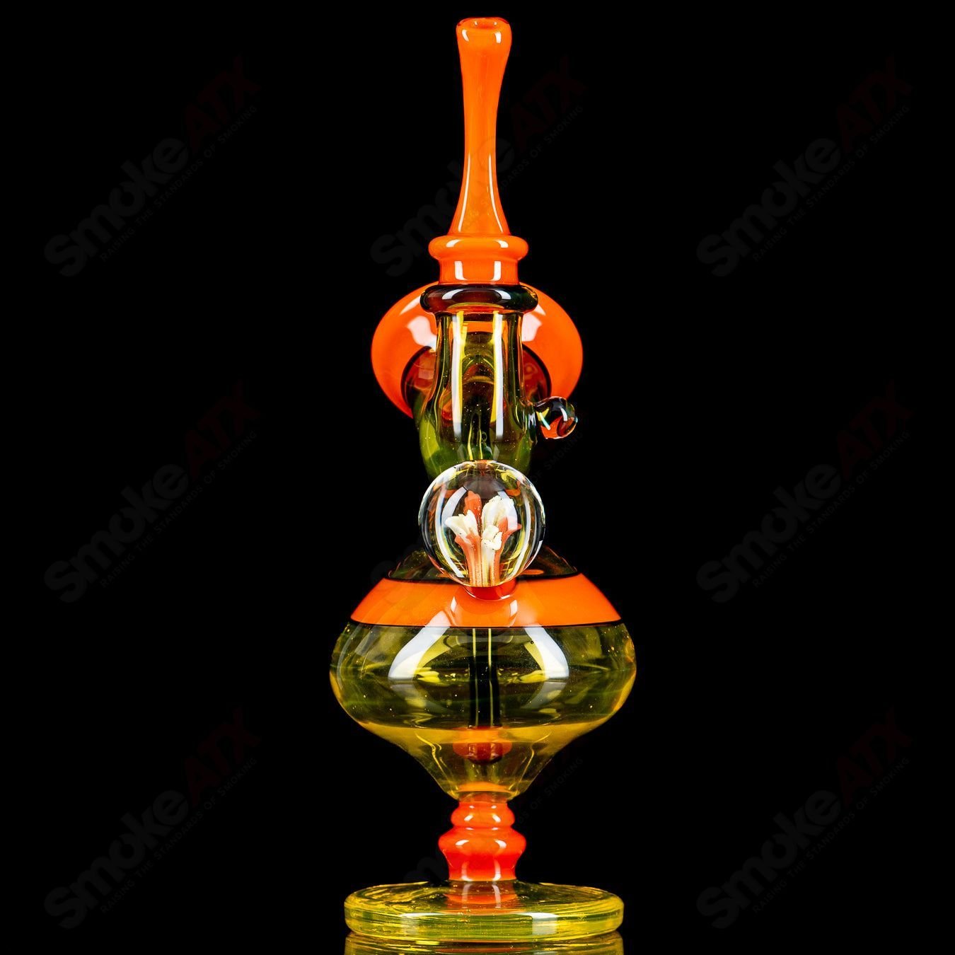 JMass Terps Errlock heady glass concentrate rig with intricate design and clear glass construction for dabbing.