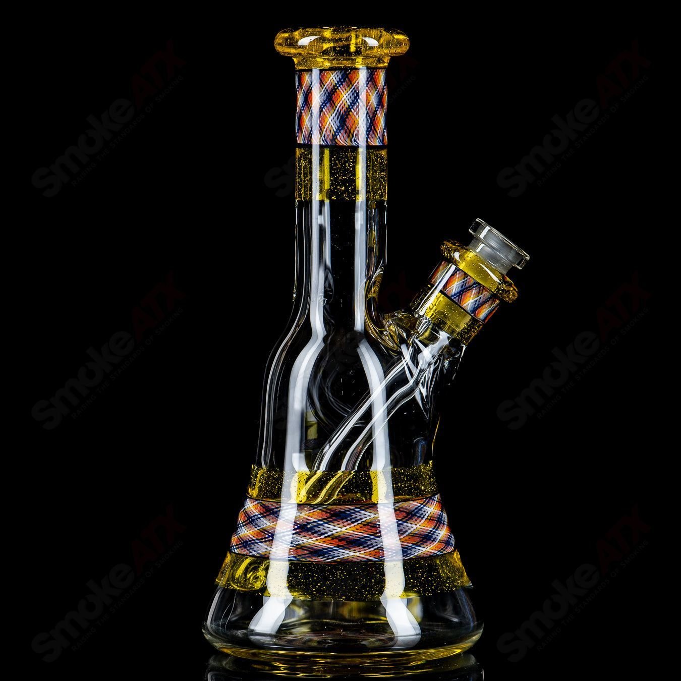 Devol Glass Terps Retticello Pocket Tube, a colorful heady glass concentrate rig with intricate Retticello design and compact shape.