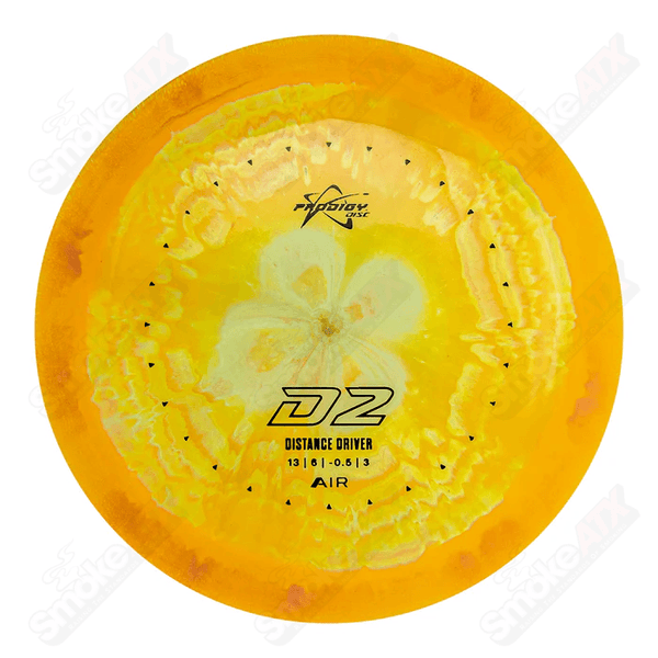 160-164g Orange/Yellow D2 Distance Driver Disc  - AIR Spectrum Plastic Prodigy Disc