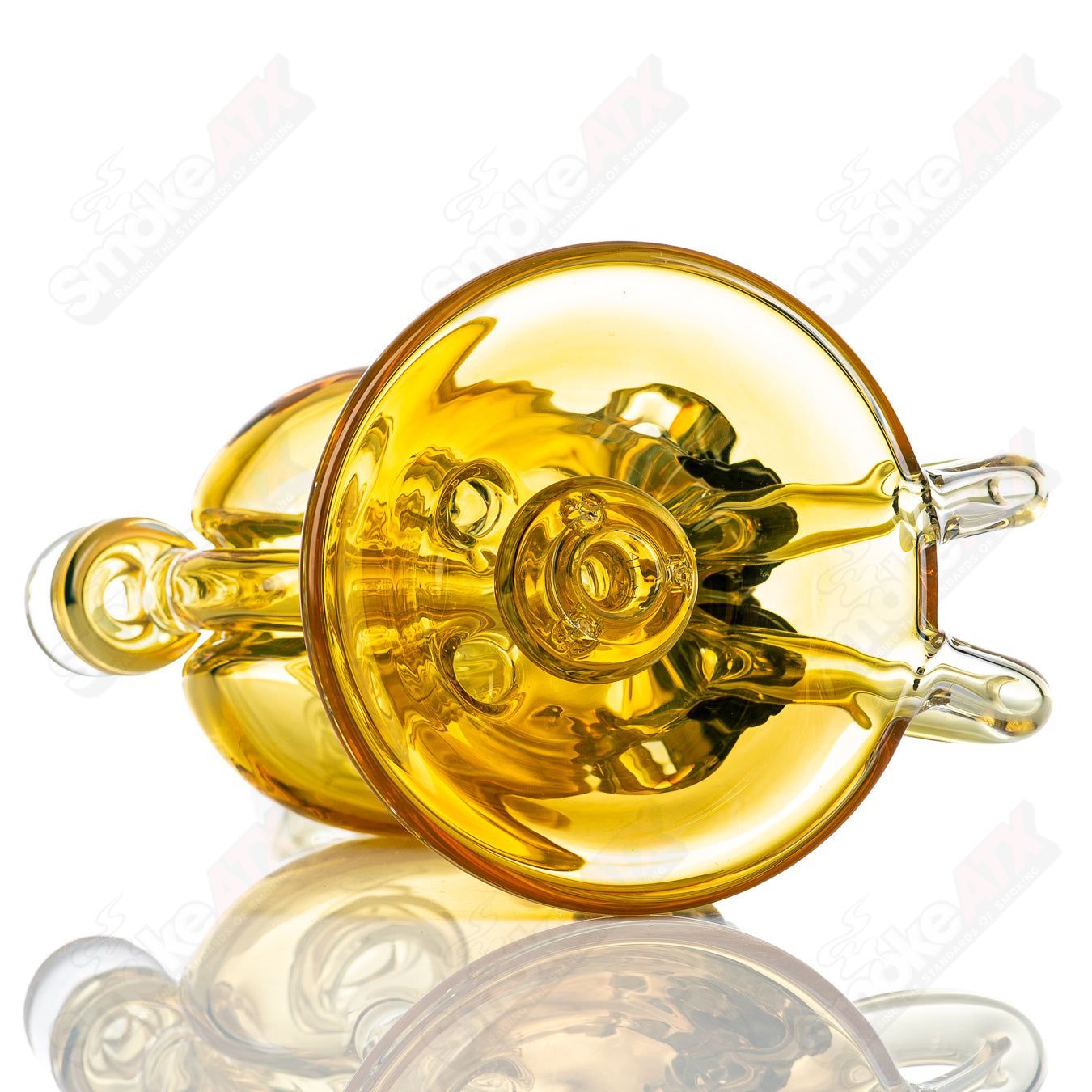 Three Eyed Double Skull Return Drain Rig by AKM - Smoke ATX