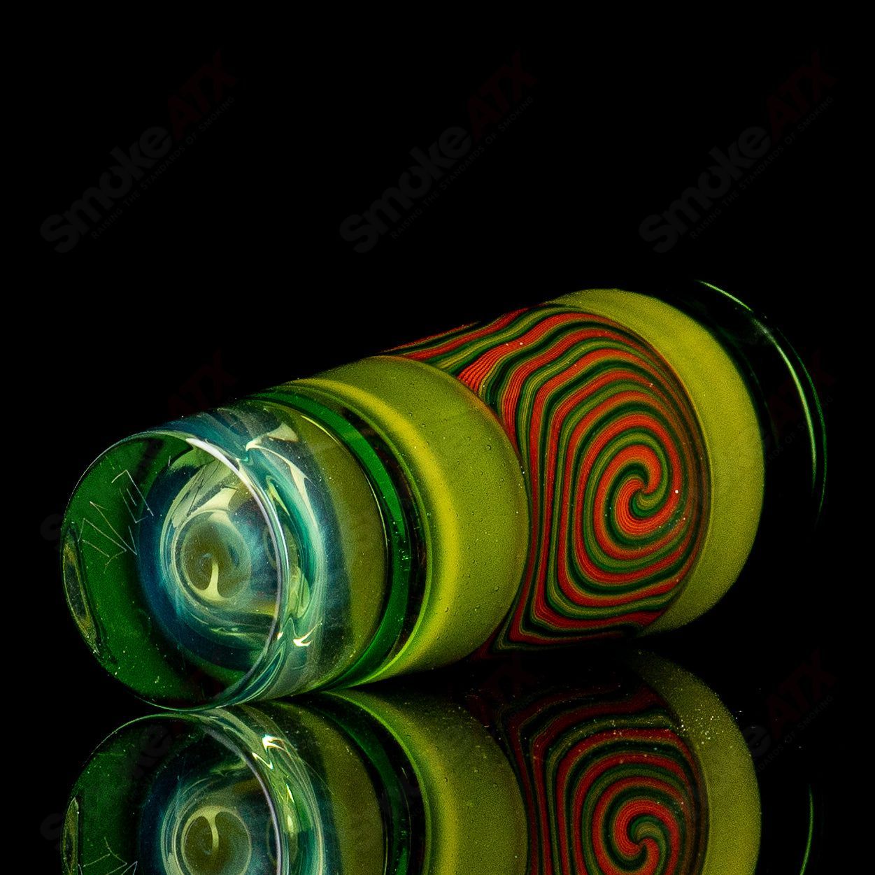 Green Wigwag Shot Glass Don Chile Ortega - Smoke ATX 